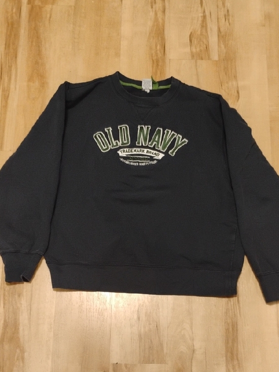 Old Navy Other - Old Navy Varsity Crewneck Sweatshirt Embroidered Logo Y2K 2000s Size L